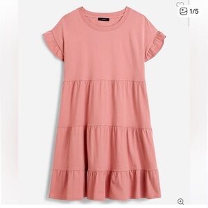 J. Crew Ruffled Sleeve Mini Dress in Rose
